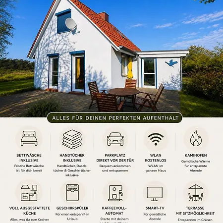 Bodden & Ostsee Am Nationalpark, Fischland Darss Zingst, Grosser Garten, Kamin, Terrasse Holiday home